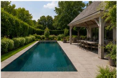 Poolhouse tuin Twente
